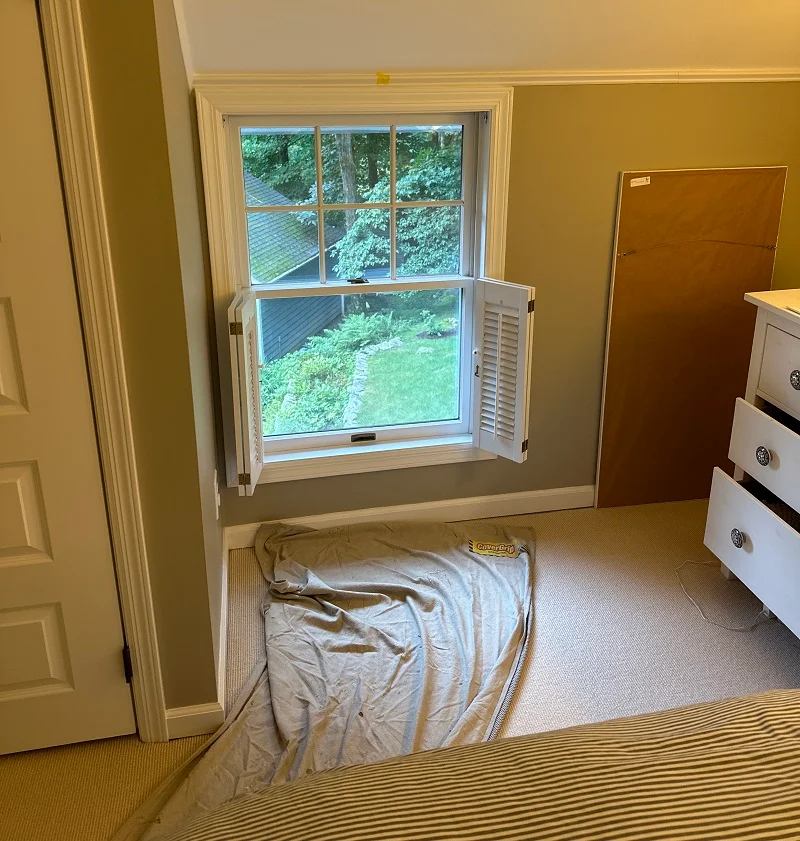 Old double hung windows in Wilton, CT